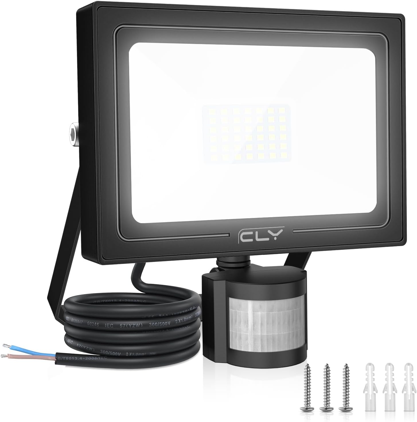 CLY Security Lights Outdoor Motion Sensor, 30W PIR Sensor Security Light 6640