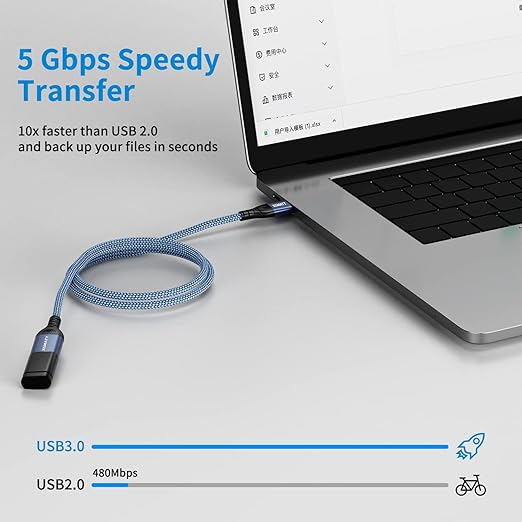 XGMATT-Extension Cable-Blue-USB 3.0-(0.5M-2pack)NBCL
