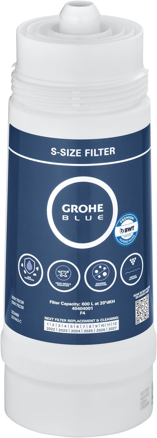 GROHE Blue Filter Cartridge - Replacement Filter for GROHE Blue and GROHE Red Water Systems for Fresh Filtered Water - A4068