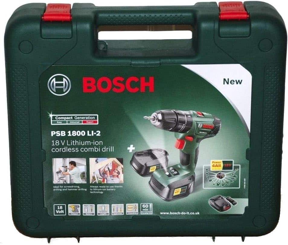 Bosch Genuine Carry Case ONLY (Version to Fit: Bosch PSB 1800 Li-2 Lithium-Ion Cordless Hammer/Impact Drill) 1800