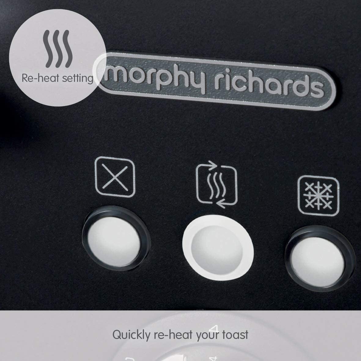 Morphy Richards 248020 Illumination 4 Slice Toaster, Black