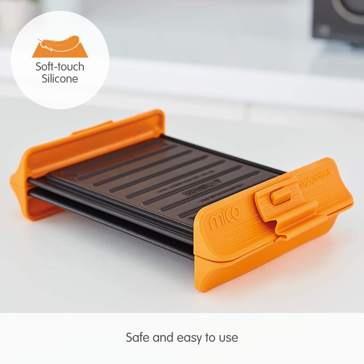 Morphy Richards 511646 Mico Grill Microwavable Cookware, Silicone and coated metal, Orange