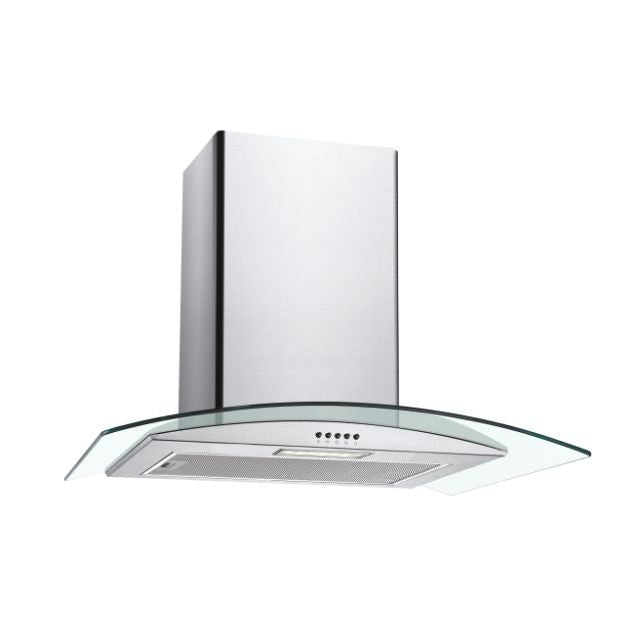 Candy CGM70NX 70cm Chimney Cooker Hood With Curved Glass Canopy LED Light 4371NO