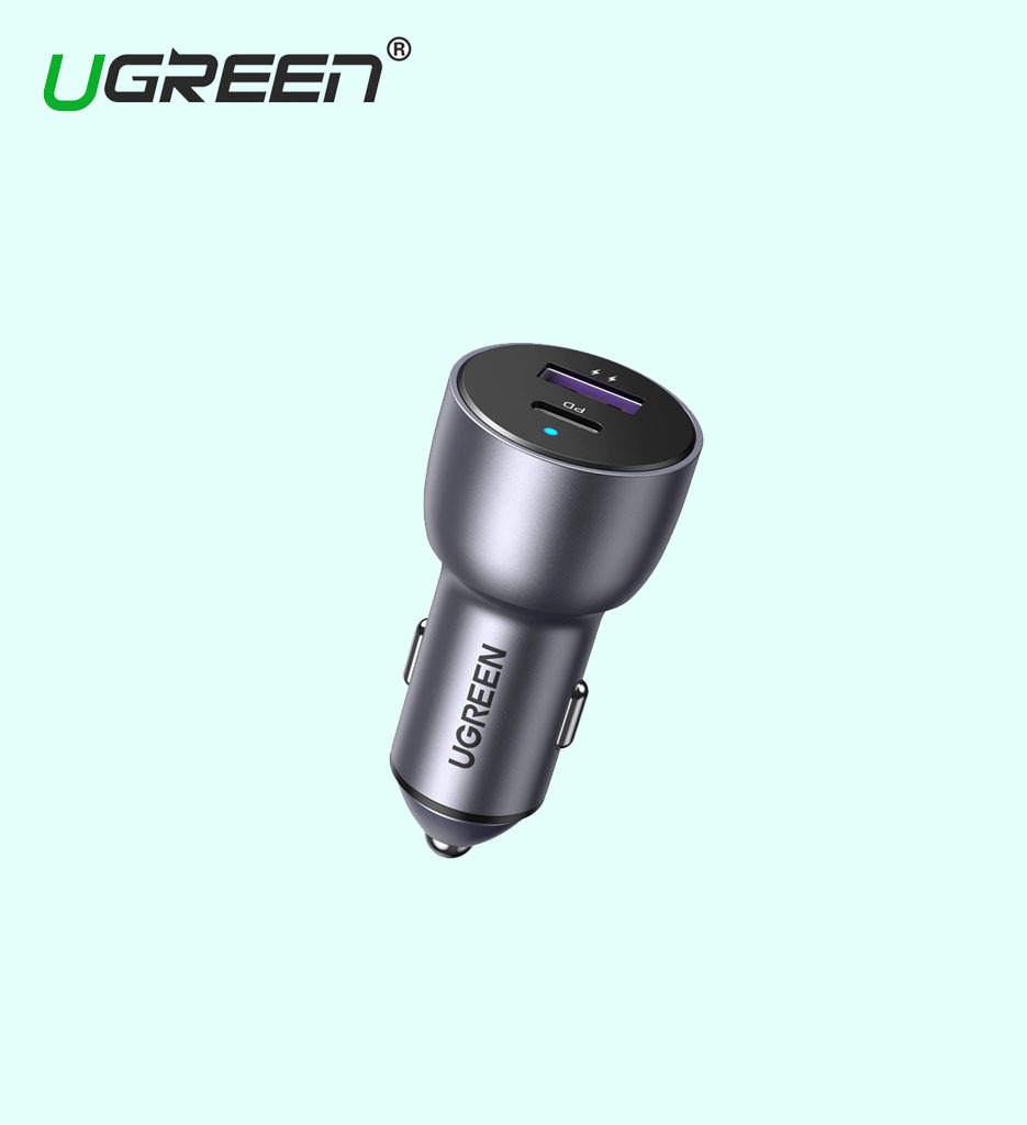 Ugreen car charger USB / USB Type C Quick Charger 3.0 Power Delivery 36W 3A Gray 9800