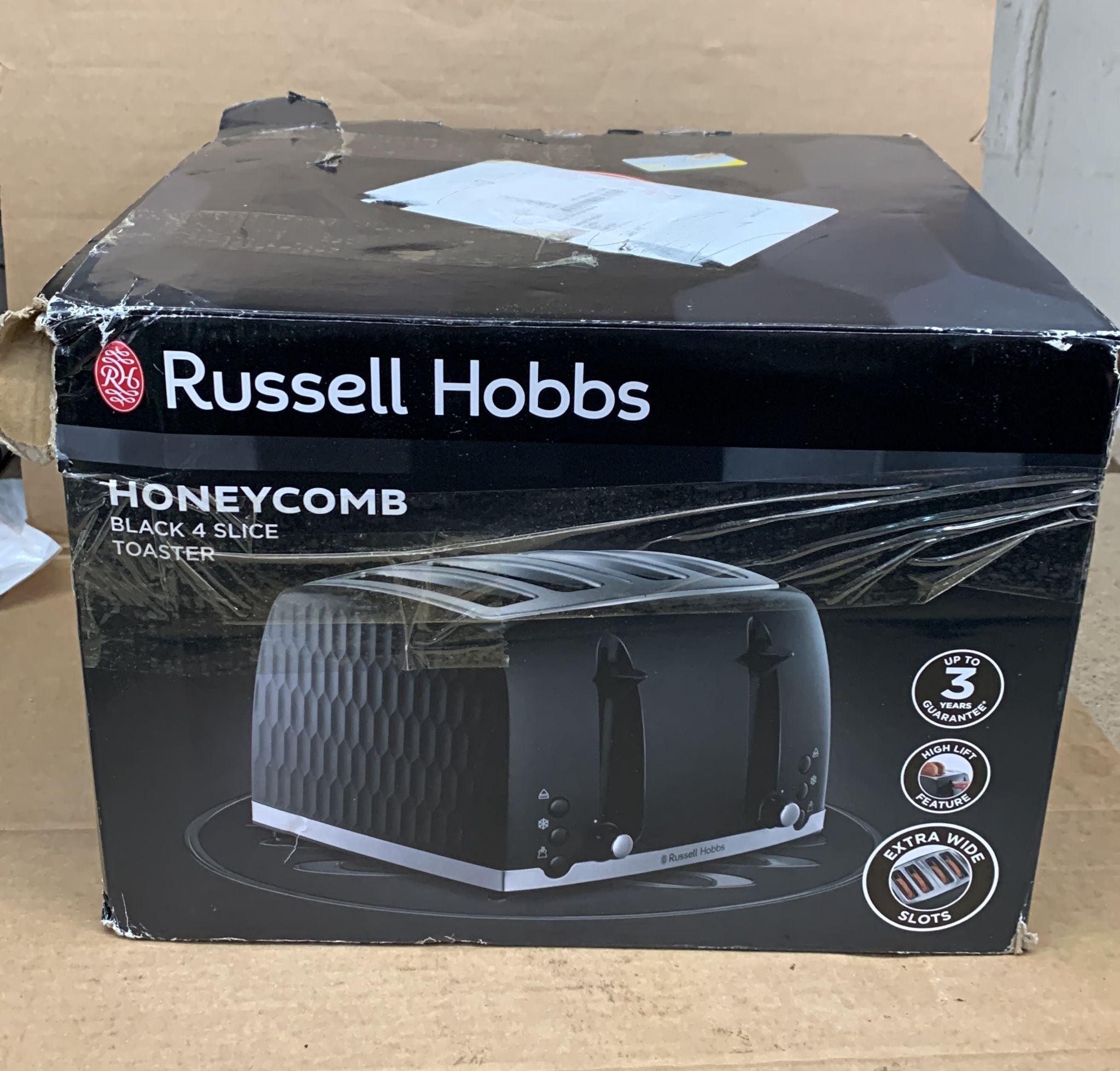 Russell Hobbs 26071 Honeycomb Black 4-Slice Toaster-5155U