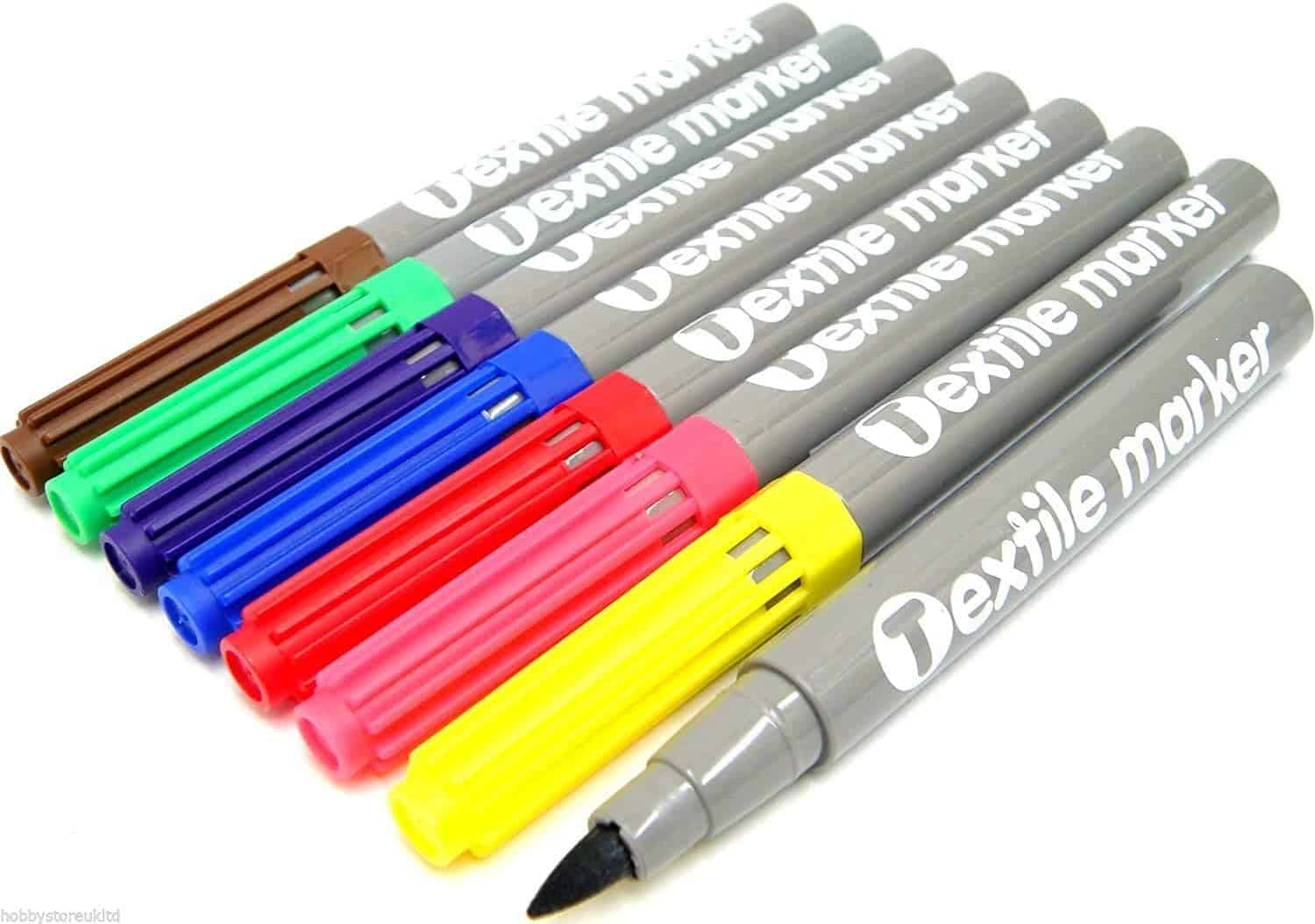 Tiger textile fabric markers - set of 8 assorted colours 8108