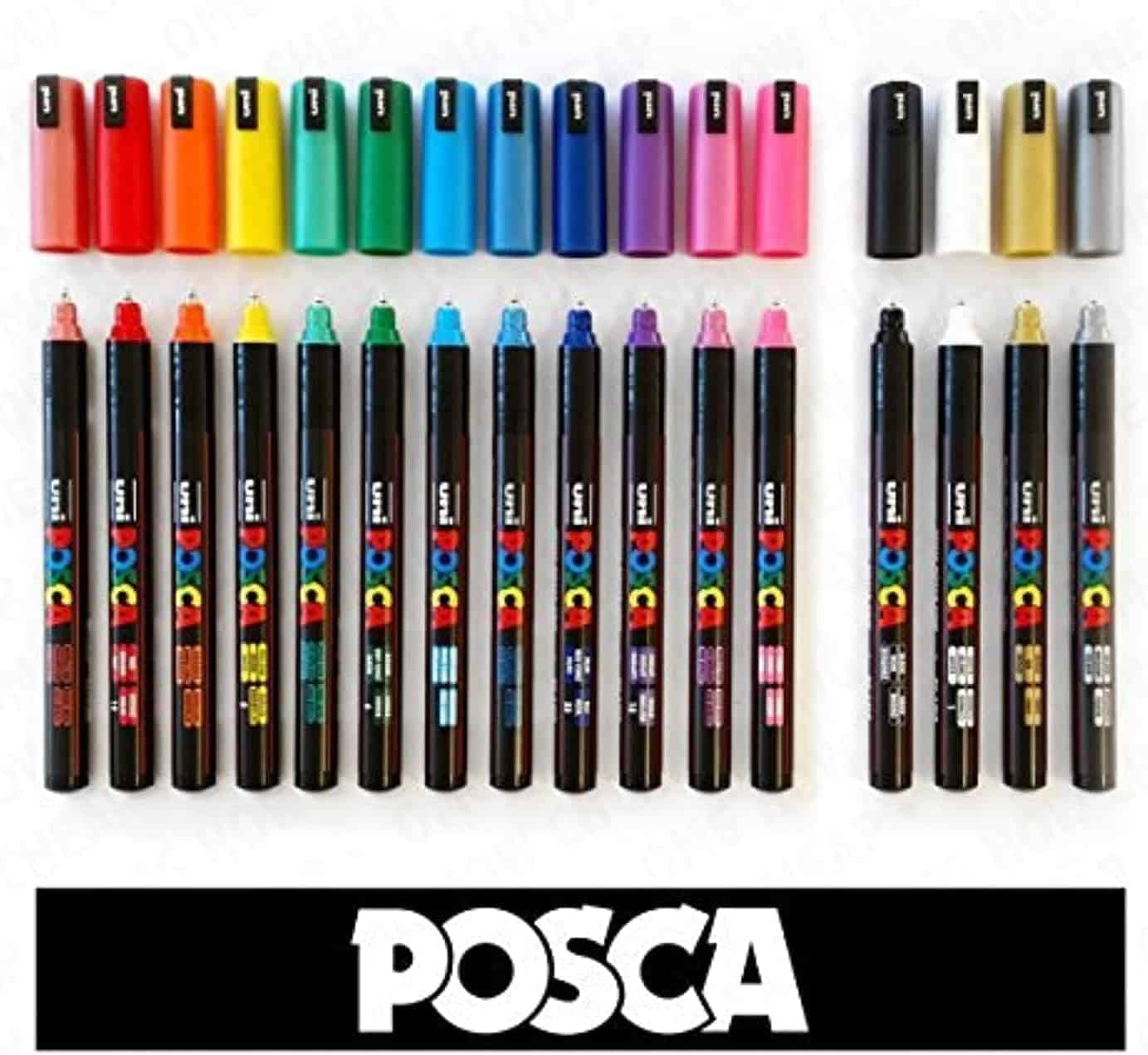 POSCA Paint Marker PC-1MR - 0.7mm Nib - Set of 16 Colours-3857