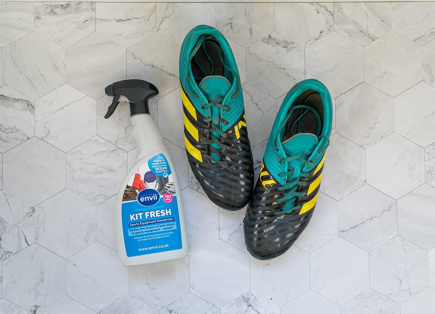 Envii Kit Fresh – Natural Shoe Deodorizer Spray – Shoe Odour Eliminator – Trainer & Football Boot Deodoriser (750ml) 0020