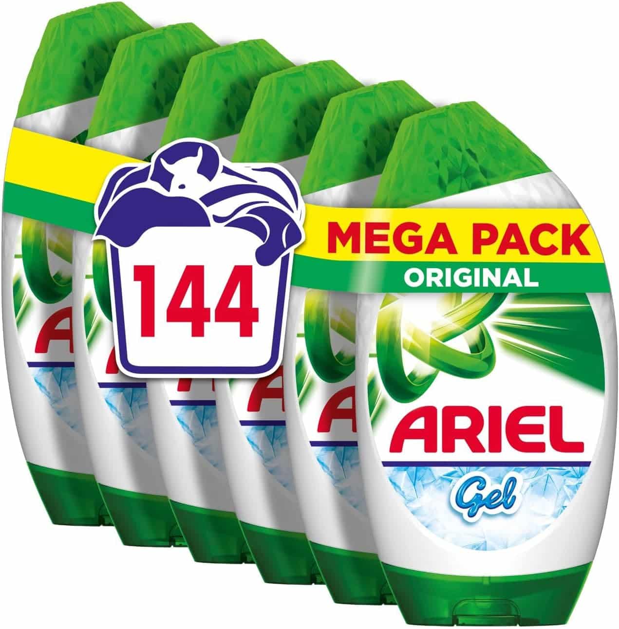 Ariel Washing Liquid Laundry Detergent Gel, 144 Washes (840 ml x 6) 7588