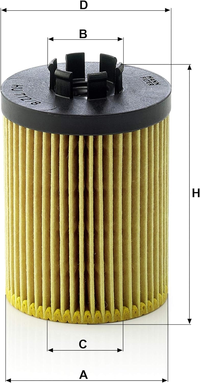 MANN-FILTER HU 712/8 X Oil filter Oil filter set with gasket / gasket set – For Passenger Cars, Yellow - 4209