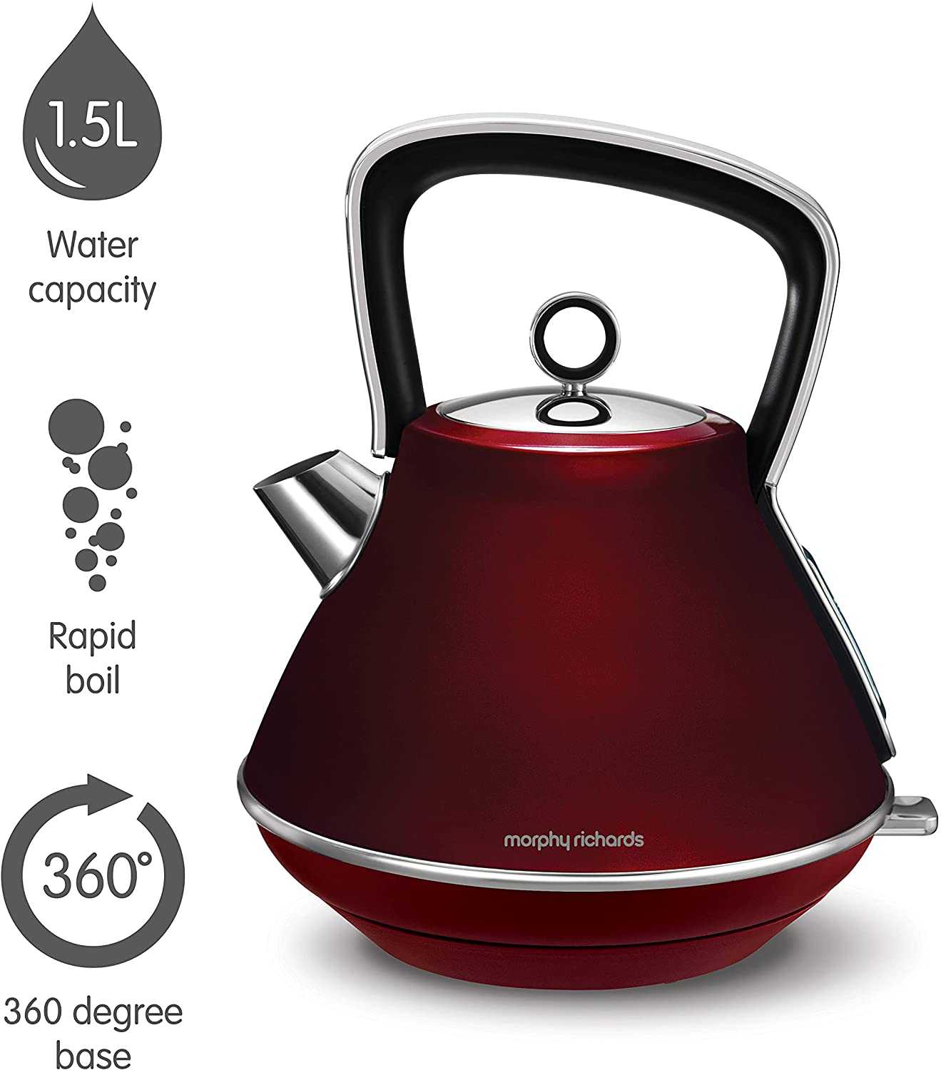 Morphy Richards Kettle Pyramid Red 100111