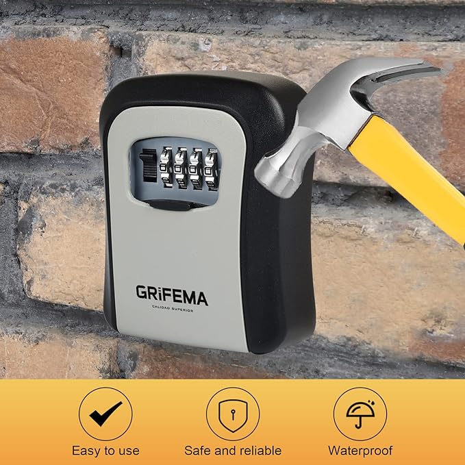 GRIFEMA Key Safe Wall Mounted Police Approved- GA1003-1-8077