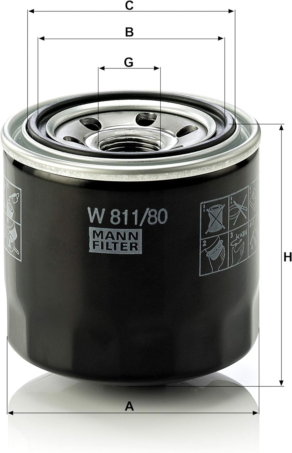 MANN-FILTER W 811/80 Oil filter – For Passenger Cars and Utility Vehicles-0001