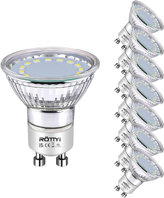 ROTTYI GU10 LED Bulbs, 8 Pack Daylight White