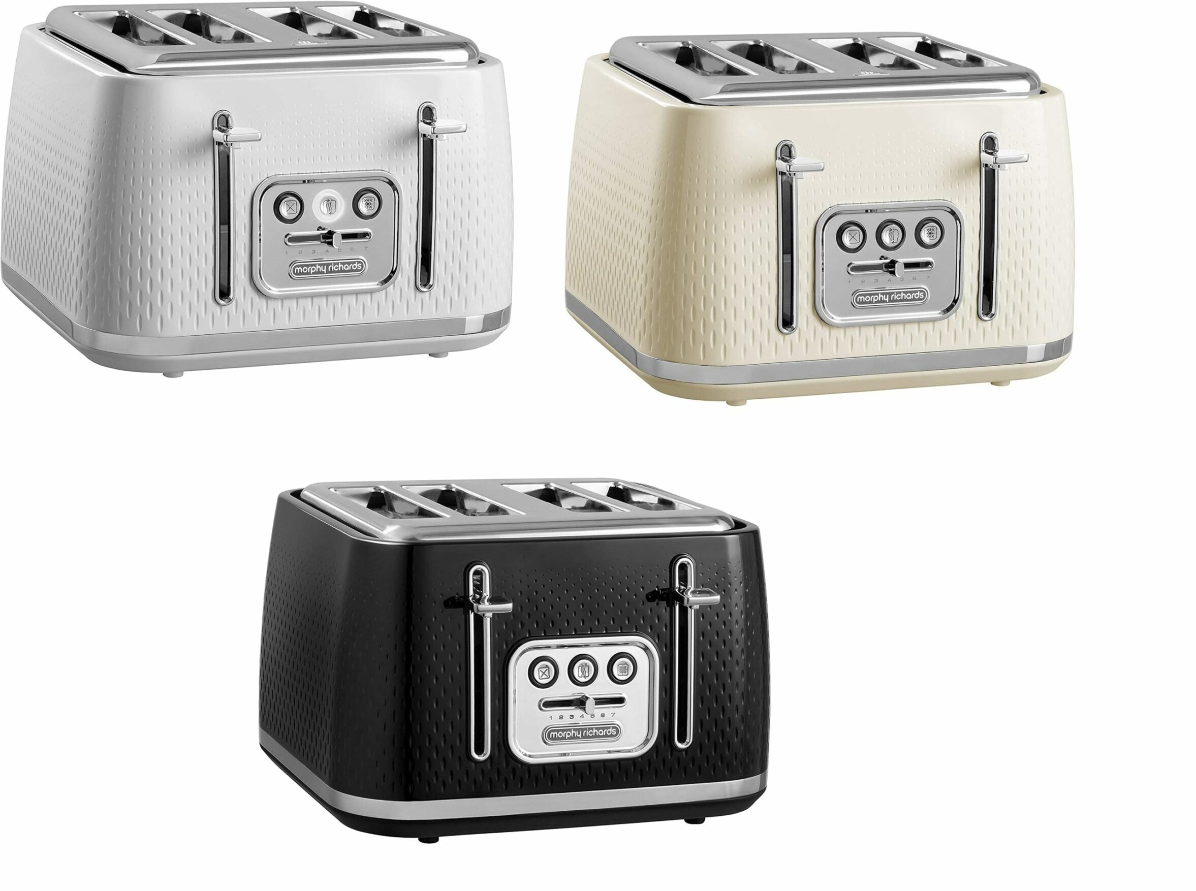 Morphy Richards Toaster - Black 243010 - Cream 243011 - White 243012