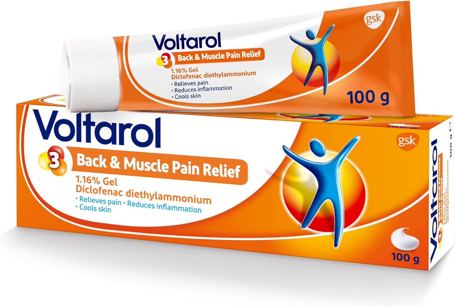 Voltarol Back and Muscle Pain Relief 1.16% Gel, 100g 2102