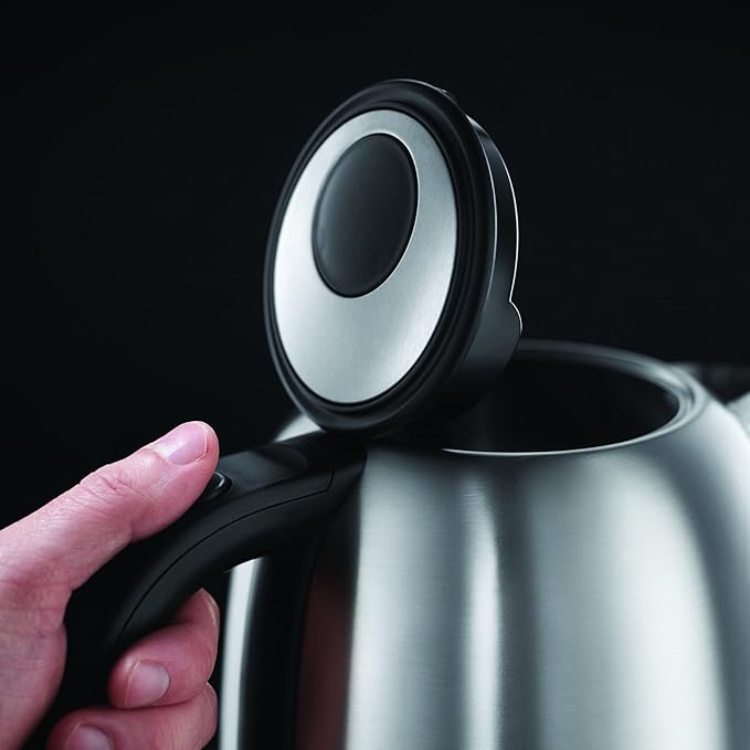 Russell Hobbs Brushed Stainless Steel & Black Electric 1.7L Cordless Kettle-8482
