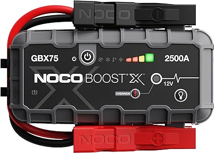 NOCO Boost X GBX75 2500A UltraSafe Car Jump Starter, Jump Starter Power Pack, 12V Battery Booster, Portable Powerbank Charger, and Jump Leads for up to 8.5-Liter Petrol and 6.5-Liter Diesel Engines-6208