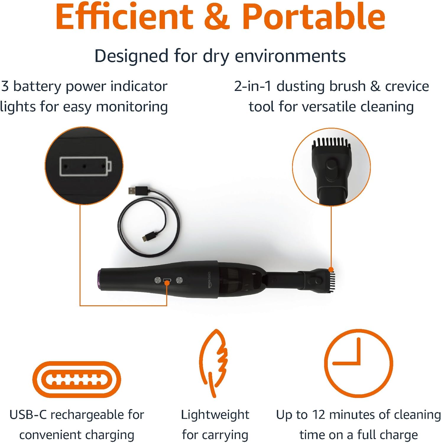 Amazon Basics Cordless Handheld Vacuum-3398