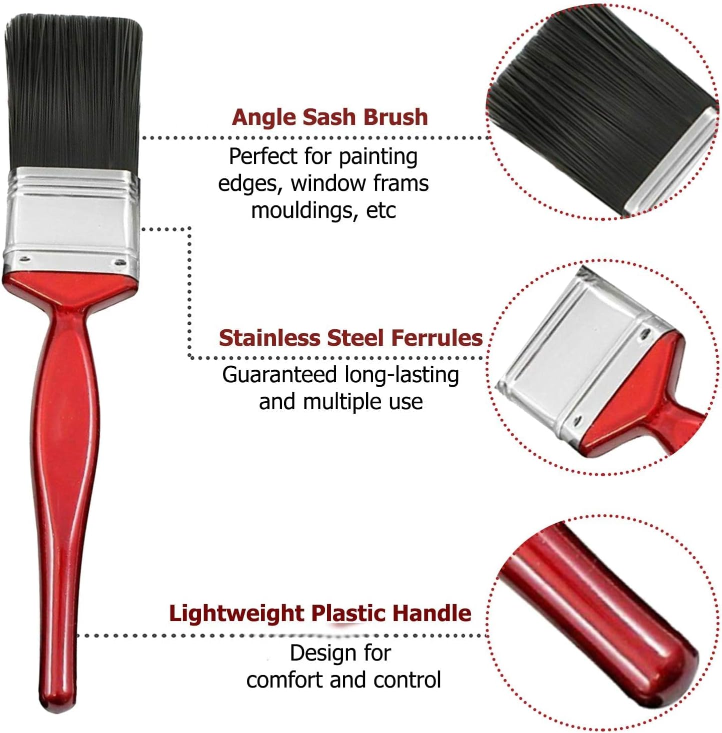 Paint Brushes (5PCS) Professional Varnish Brushes Set 0668