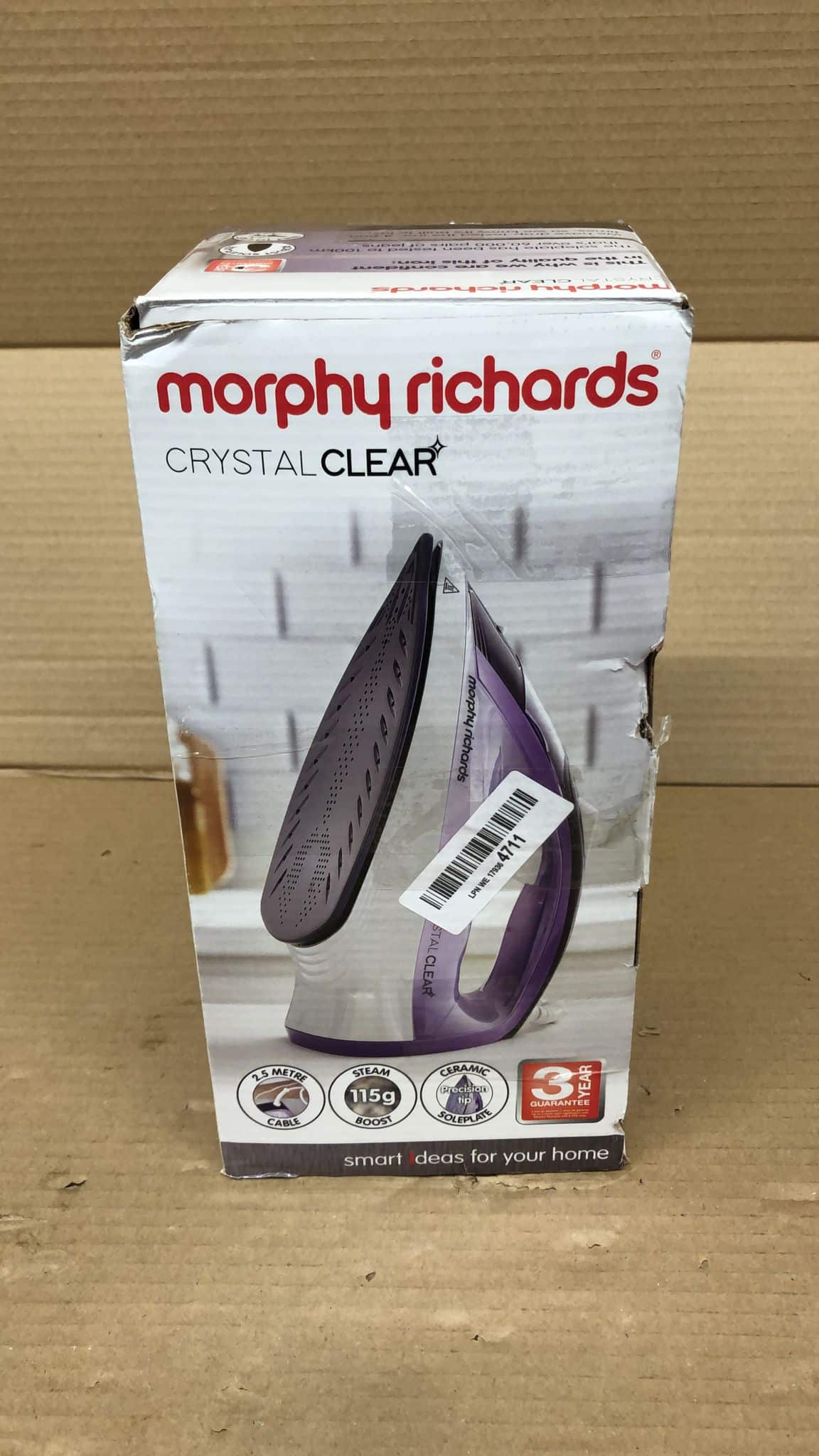 Morphy Richards Crystal Clear Steam Iron 2400W 240ml Water Tank – Amethyst-1134