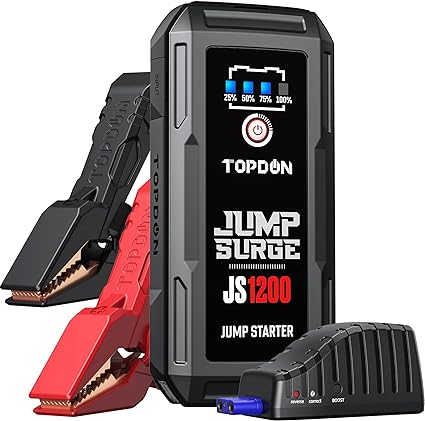 TOPDON Jump Starter JS1200, 1200A/10000mAh Battery Booster Jump Starter Power Pack-2439