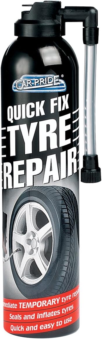 2x Car Pride Quick Fix Immediate Tyre Repair Seals Inflates Wheel Car Van 300ml (2qty) 4300