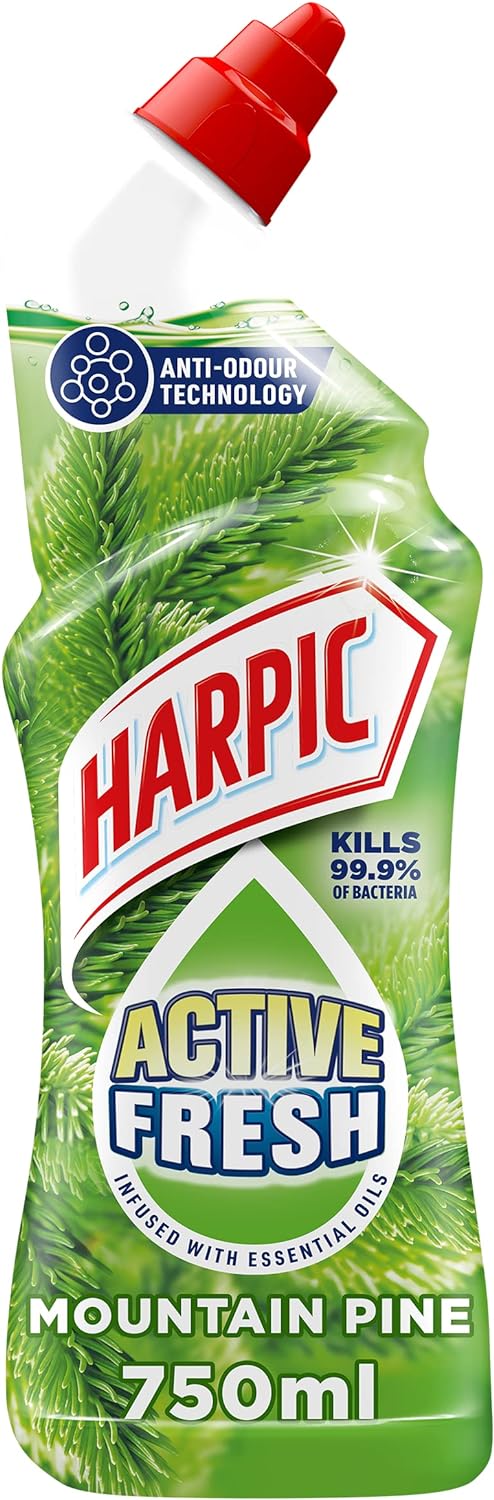 Harpic Active Fresh Toilet Cleaner Gel l Removes Limescale & Stains-Pack of 12-6048