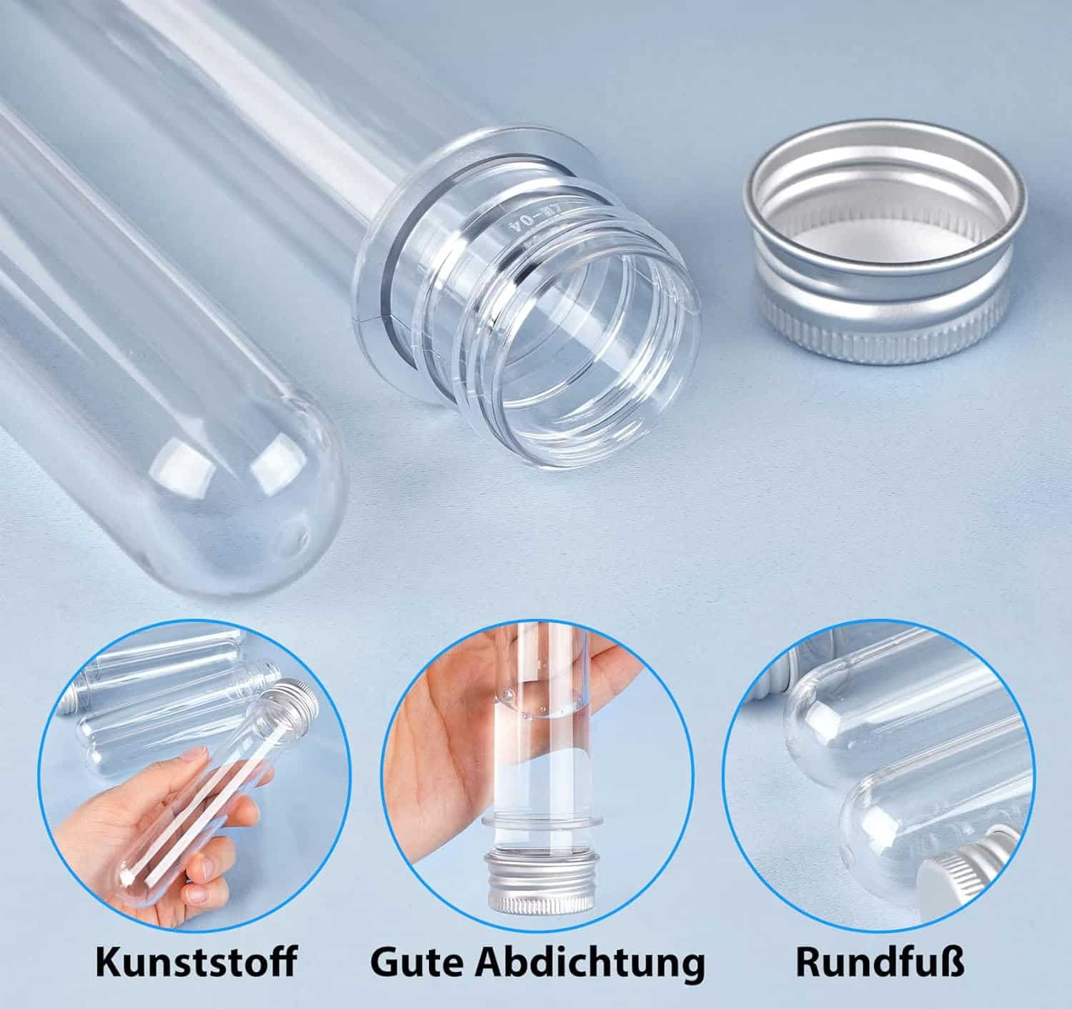 Mocraft Pack of 15 Test Tube with Screw Cap-9028