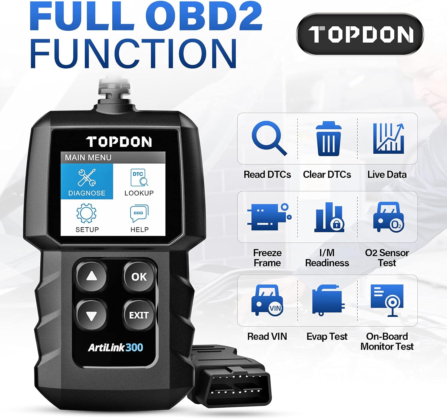 TOPDON AL300, OBD2 Scanner Code Reader - 2170