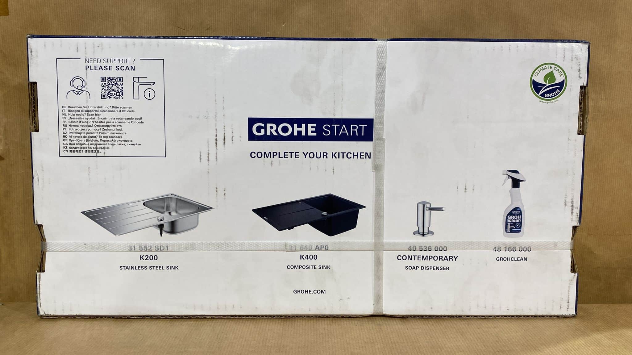 Grohe Start Single-Lever Mixer Swivel Spout Contemporary Kitchen Tap 32441002 - 5823