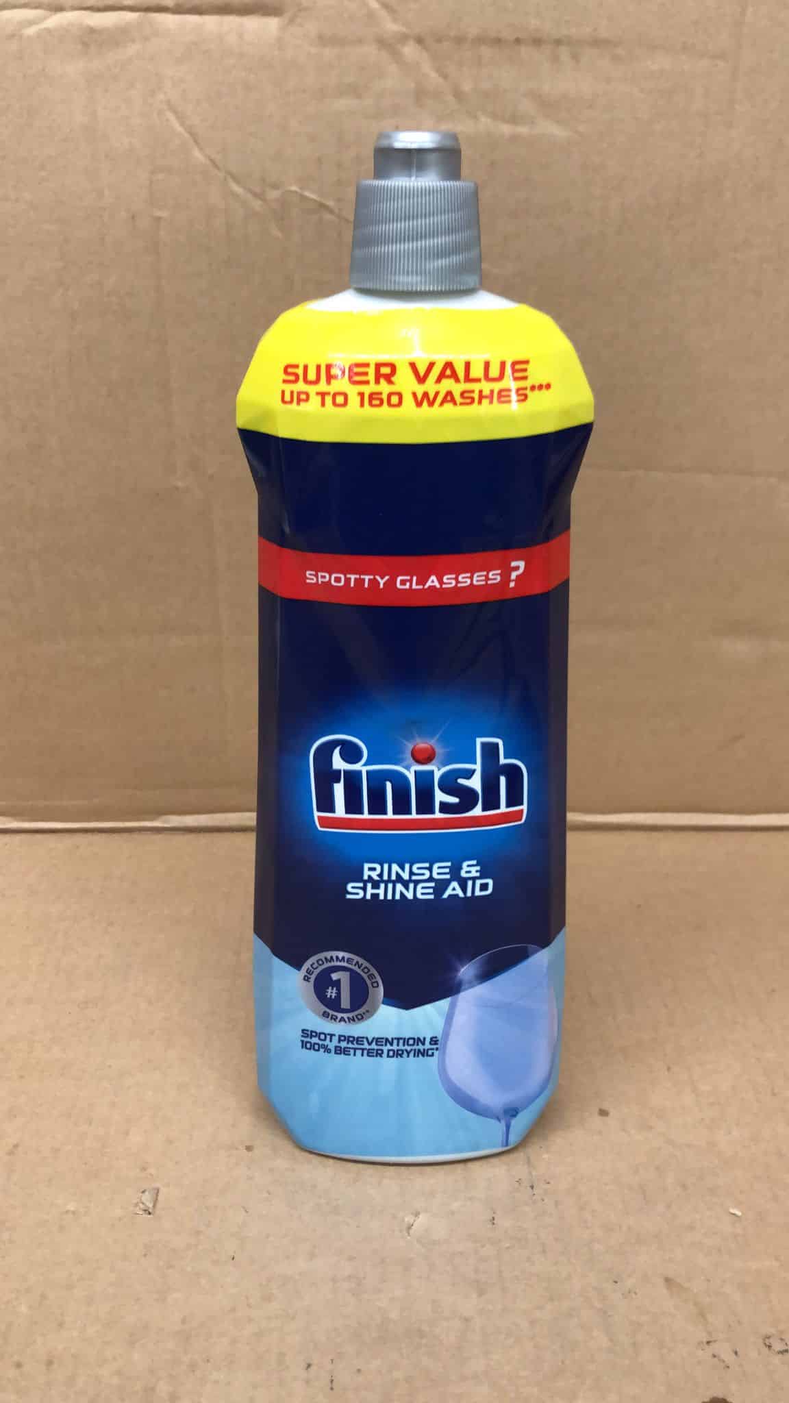 Finish Rinse Aid Liquid Dishwasher Cleaner Shinier & Drier Dishes 800ml- 2926
