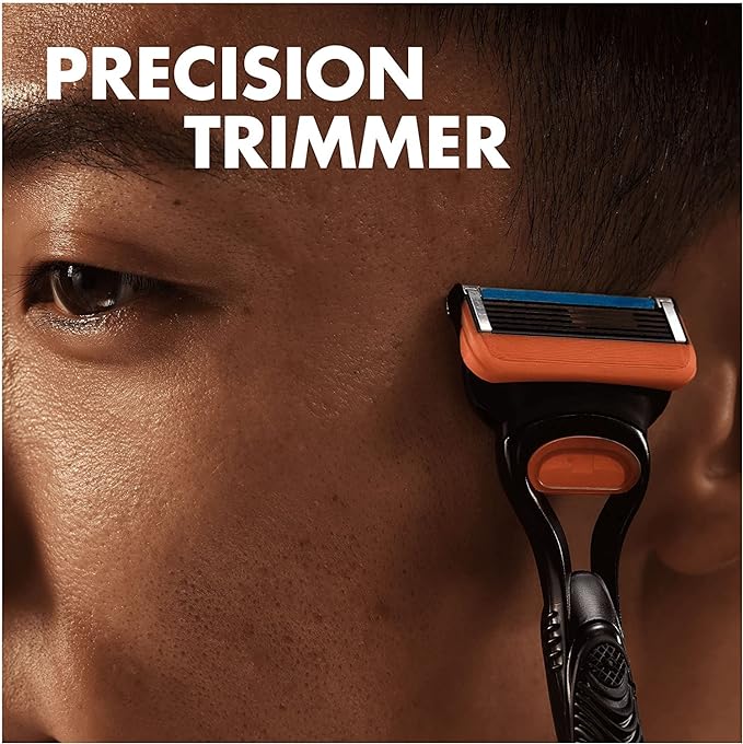Gillette Fusion5 Razor Blades Men,Razor Blade Refills with Precision Trimmer-3904