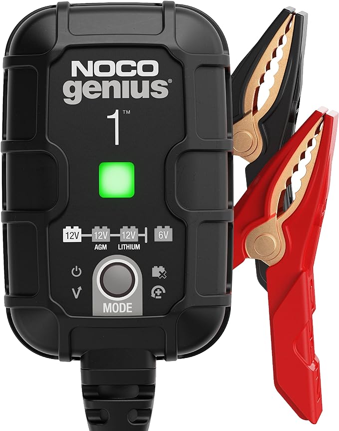 NOCO GENIUS1UK, 1A Car Battery Charger, 6V and 12V Portable Smart Charger-0205