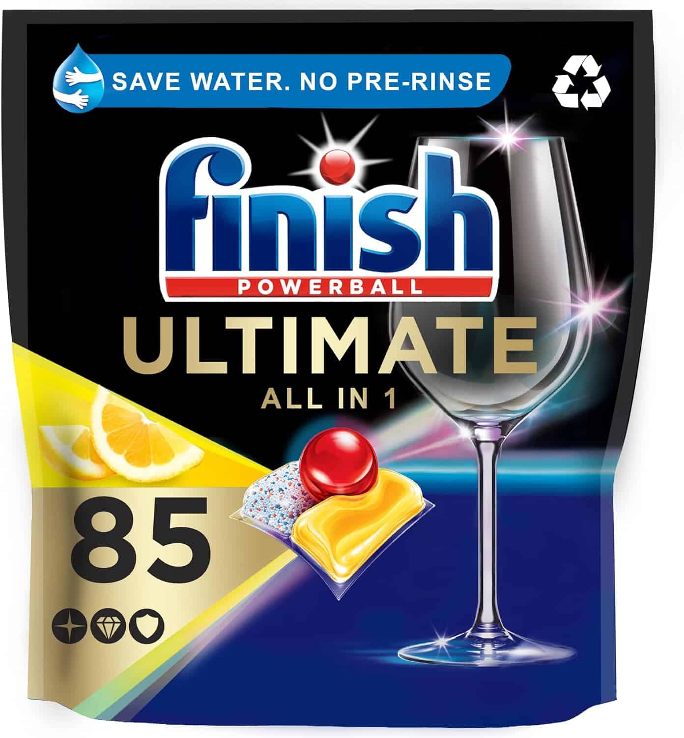 Finish Powerball Ultimate All-in-1 Dishwasher Tablets-85 Tablets-5055