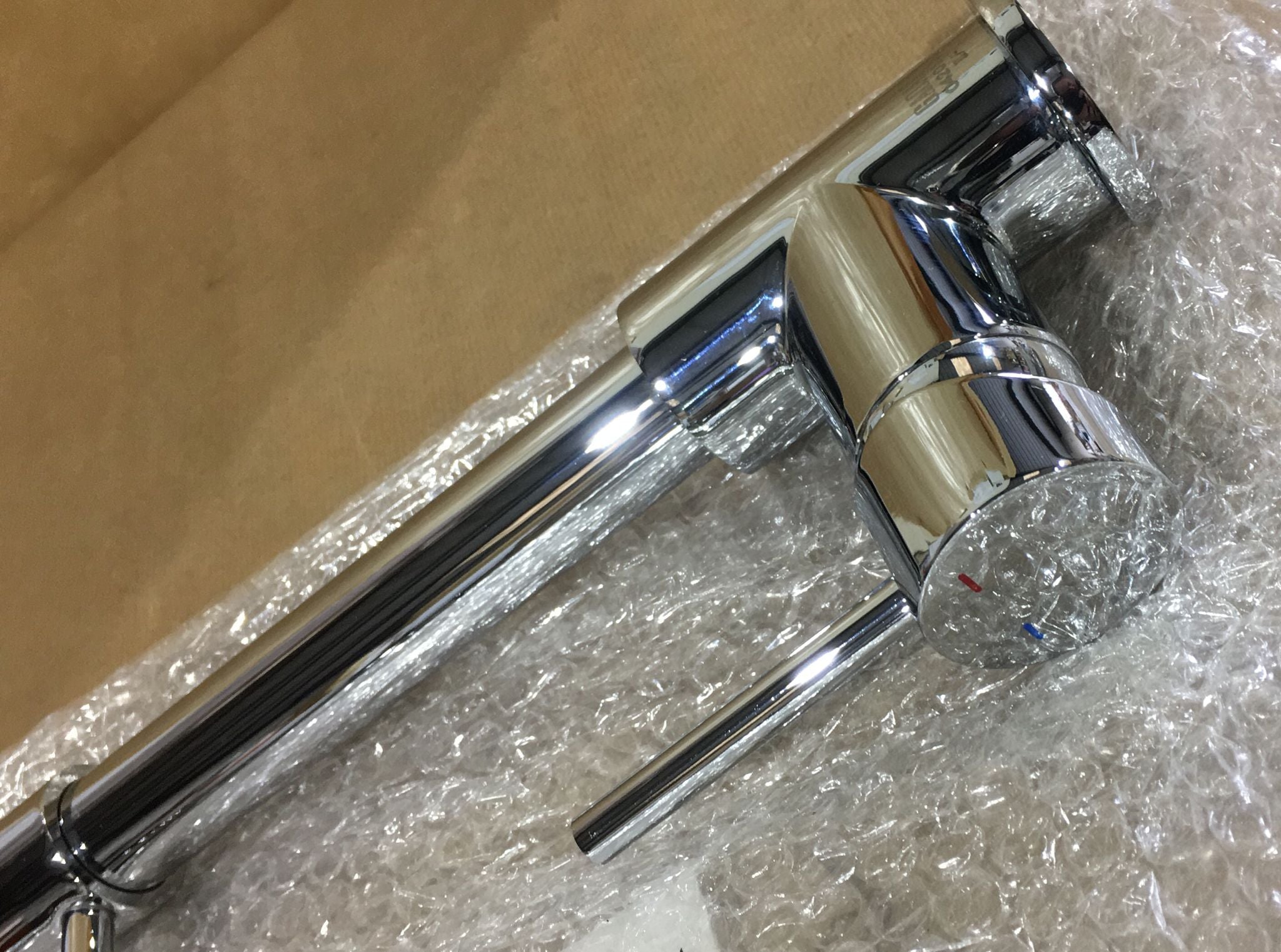 Barbon Chrome effect Modern Kitchen Spring neck Pull Out Mixer tap 9849