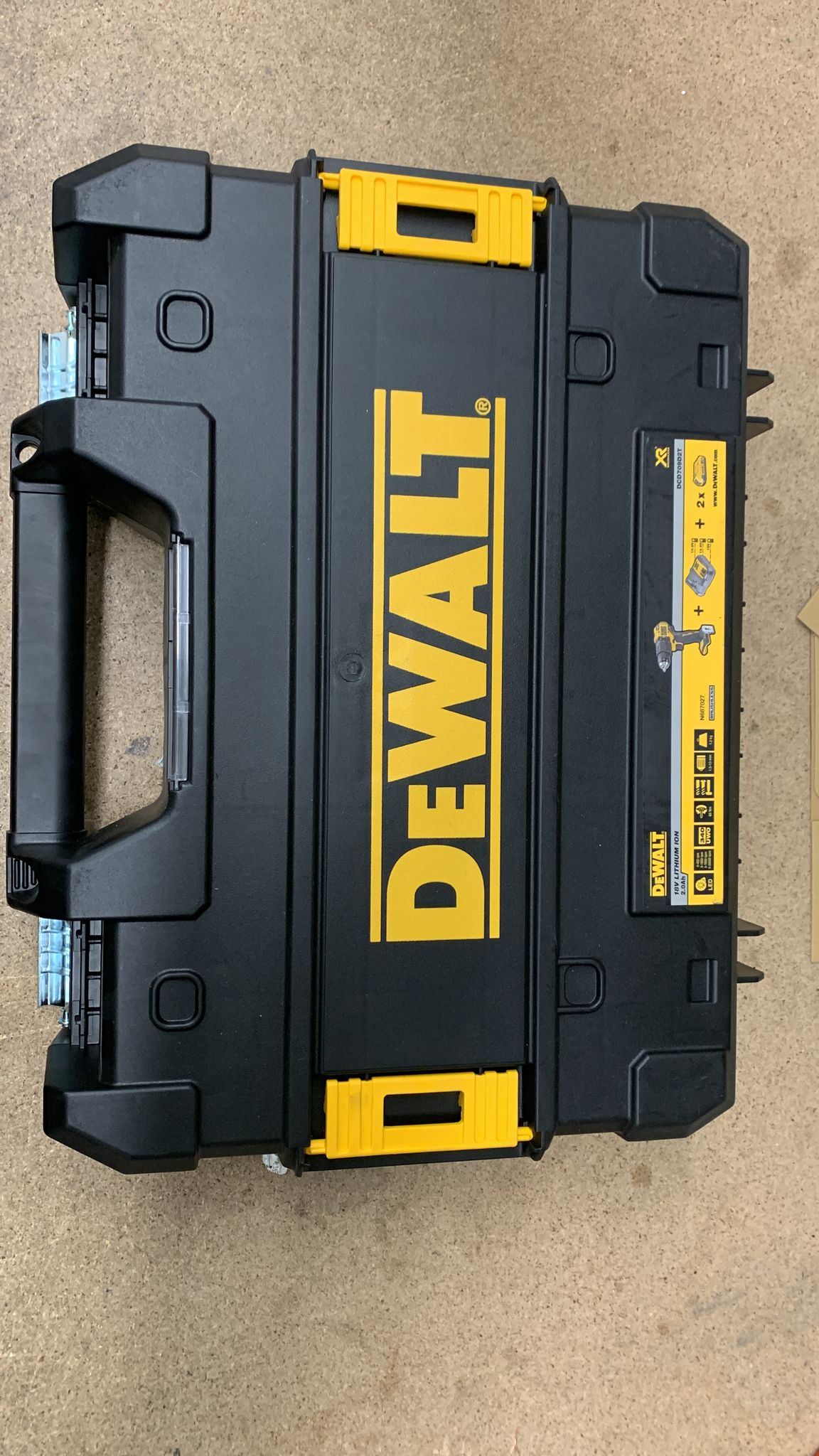 Dewalt XR Empty Case Tstak Kitbox For Dewalt Slim Battery Combi Drill Or Impact Driver Kits
