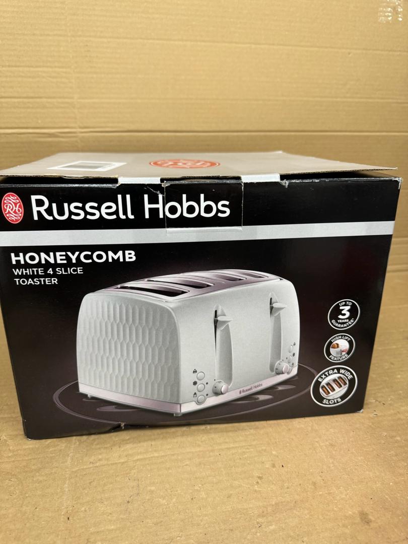 Russell Hobbs 26070 Honeycomb White 4-Slice Toaster-5131