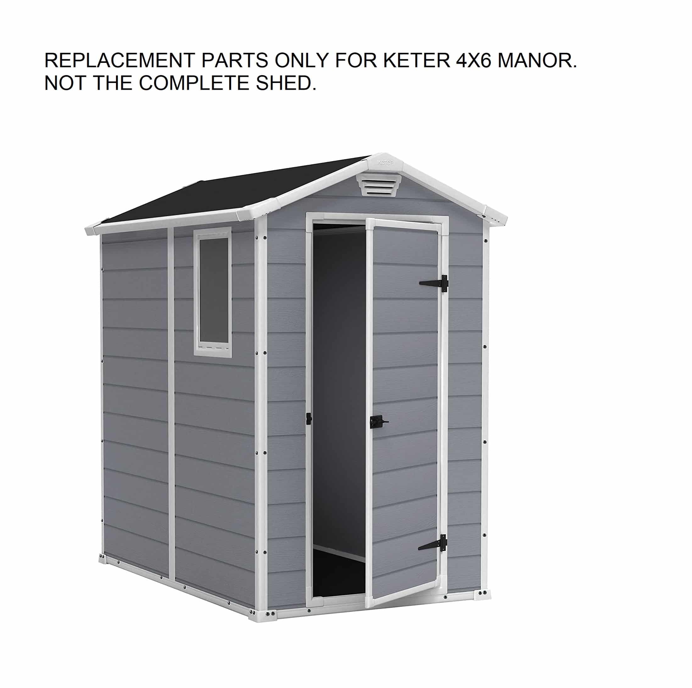 Parts For Keter Manor 4×6 Apex Plastic Shed 17197126