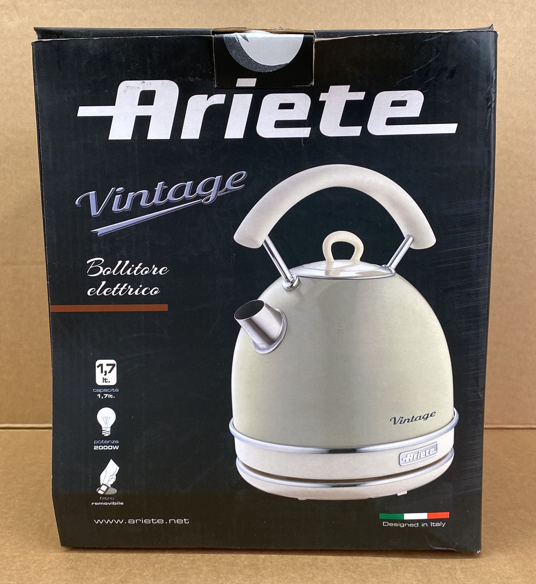 Ariete Vintage Retro Dome Kettle, 1.7 Litre Capacity Green 4296