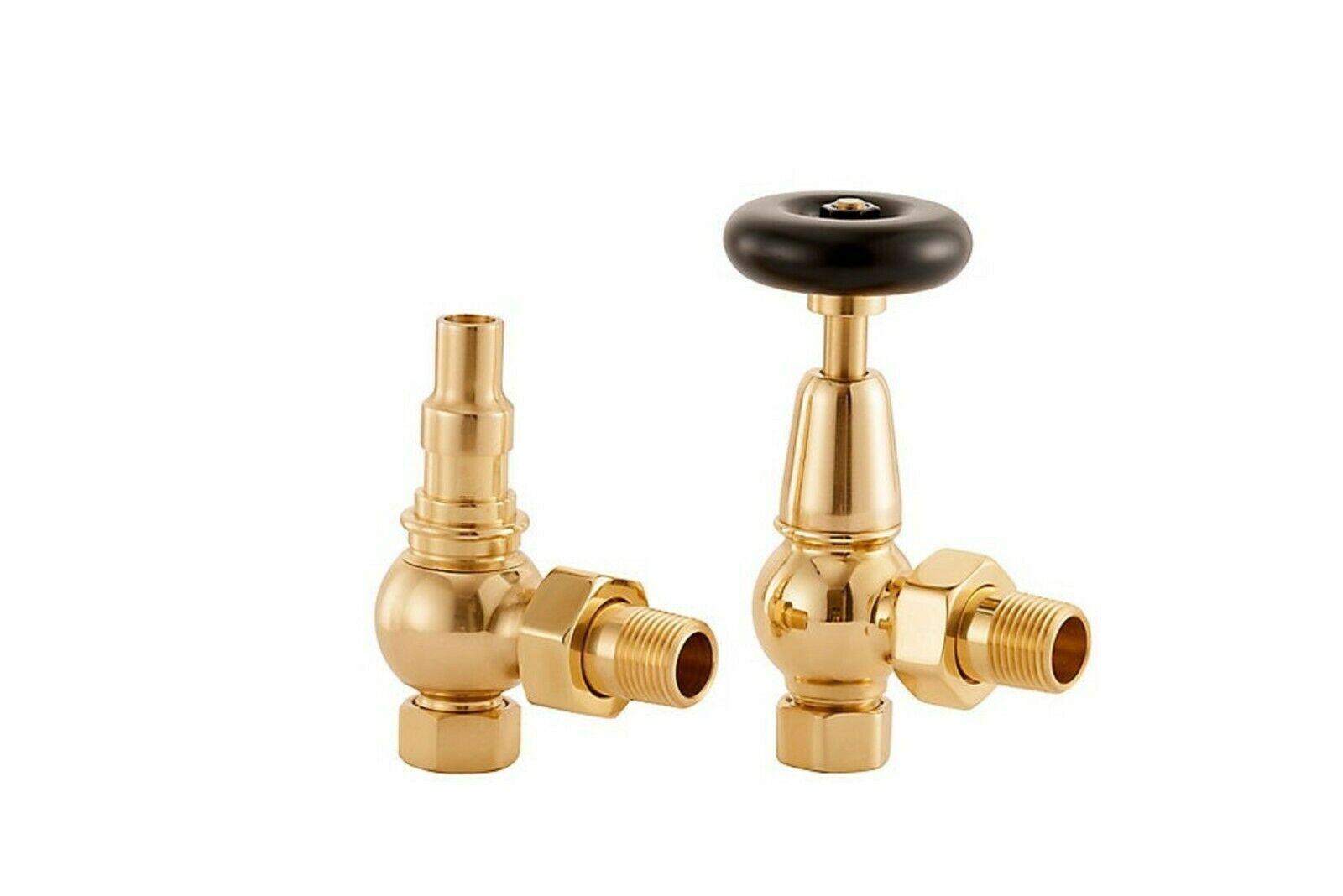 Arroll Antique brass effect Angled Radiator valve-no-1267