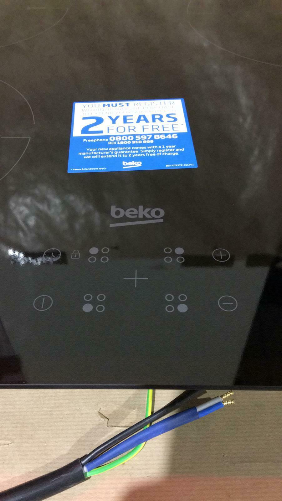 Beko Induction Hob 4 Zone Glass (W)580mm Black HQI 64400 MT X-Display 3655