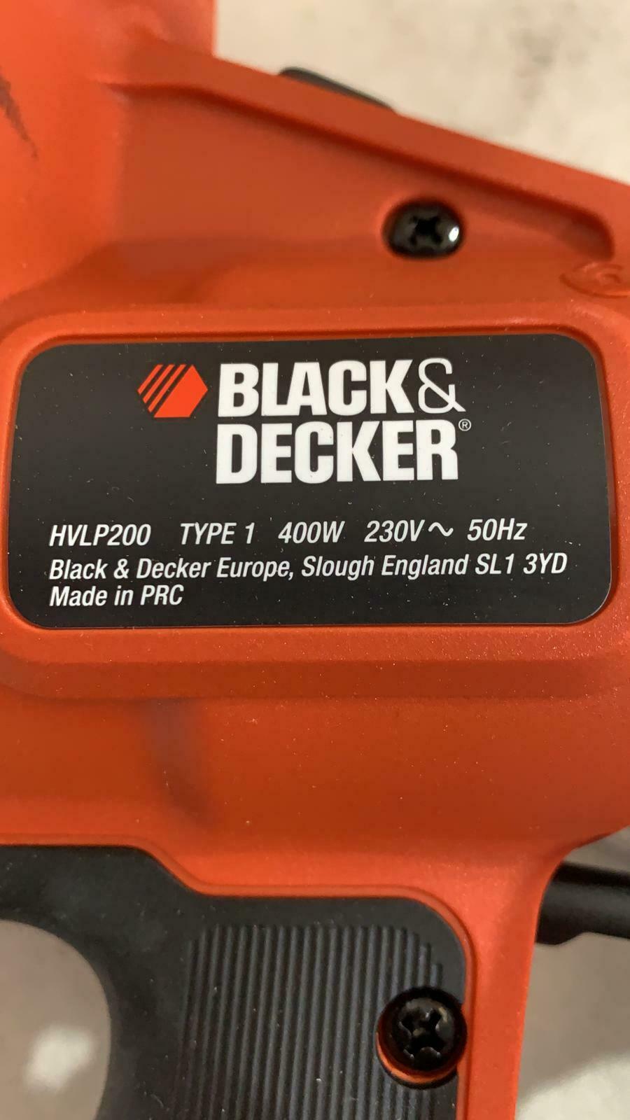 Black &amp; Decker HVLP200 Hand Held Spray Gun 400 Watt 240 Volt- 0783