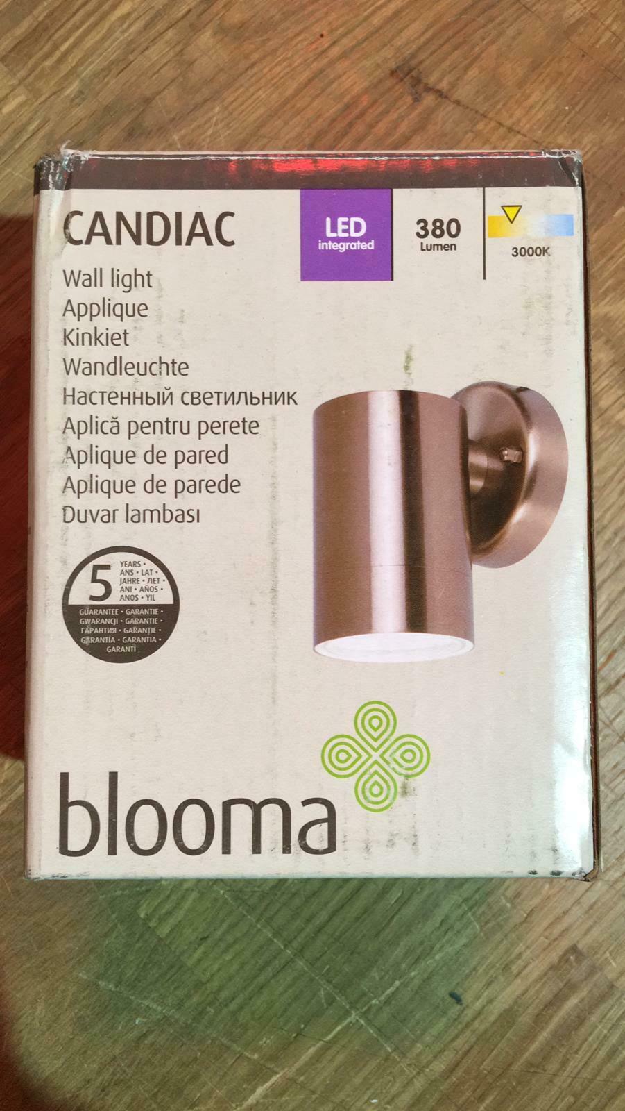Blooma Candiac Copper effect Mains-powered LED Outdoor Wall light 380lm 4391