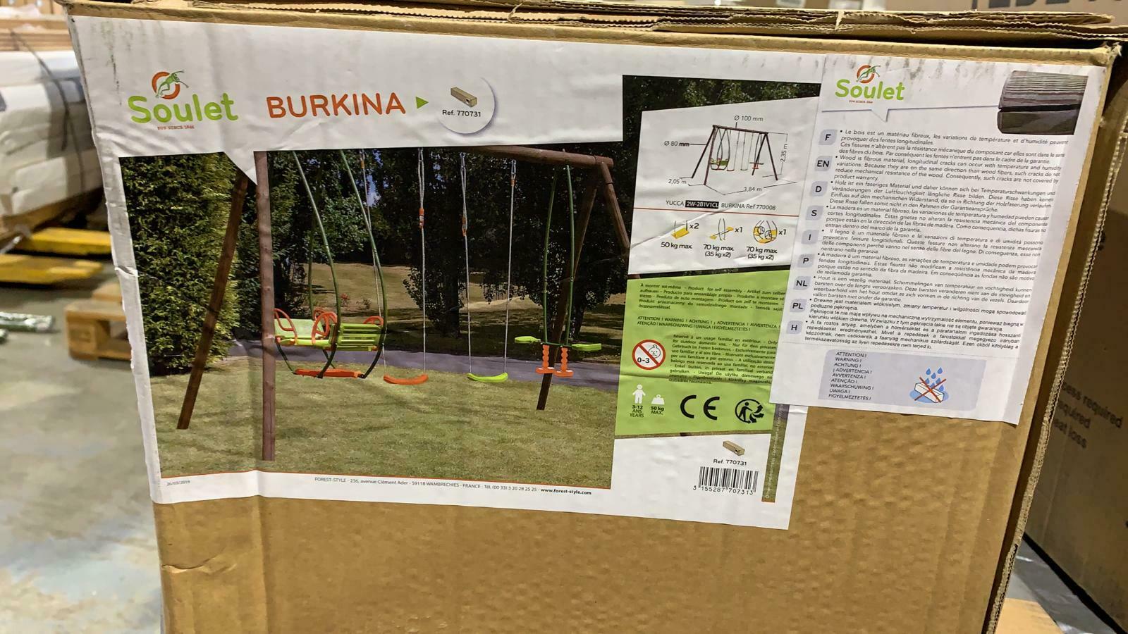 Burinka Outdoor Garden Swing set- TIMBER POLES NOT INCLUDED 7313