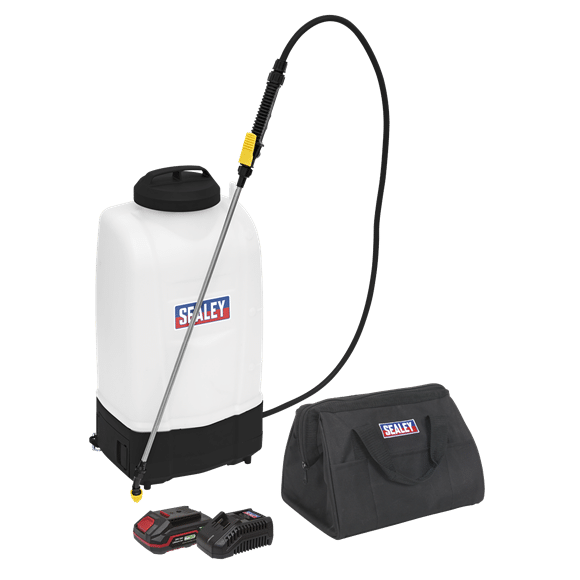 Sealey CP20VGBSKIT1 20V 2Ah SV20 Series 15L Cordless Garden Backpack Sprayer Kit