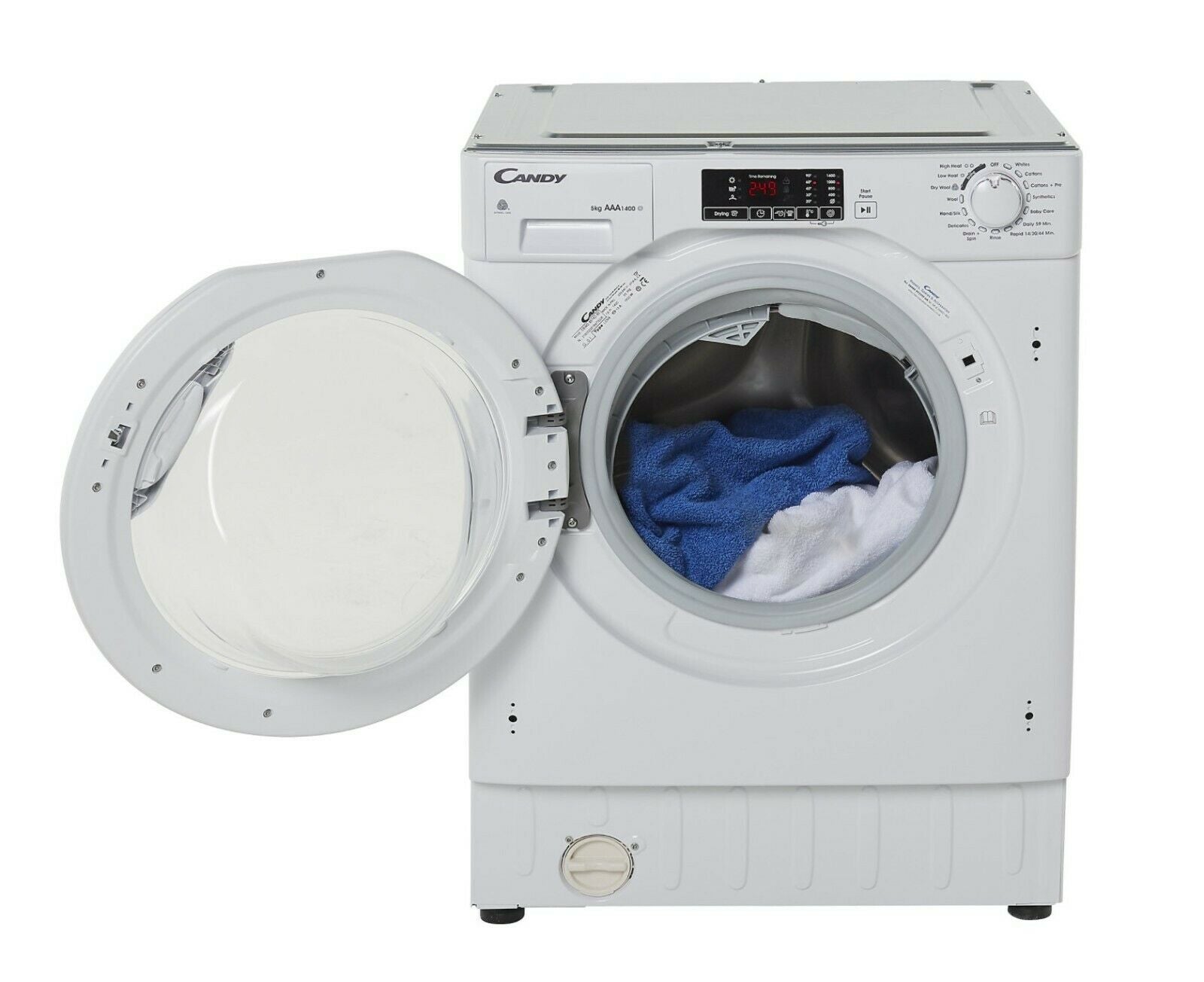 Candy CBWD 7514D-80 White Built-in Condenser Washer dryer, 7kg/5kg 7240 7241