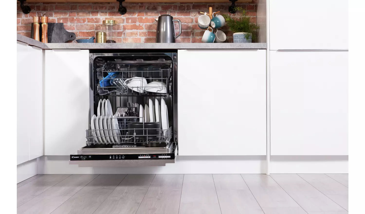 Candy CRIN 1L380PB-80 60cm Full Size Integrated Dishwasher 9077