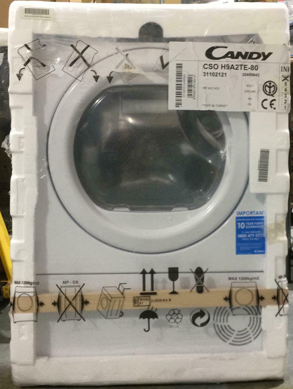 Candy CSOH9A2TE White Freestanding Heat pump Tumble dryer, 9kg-sealed 6339