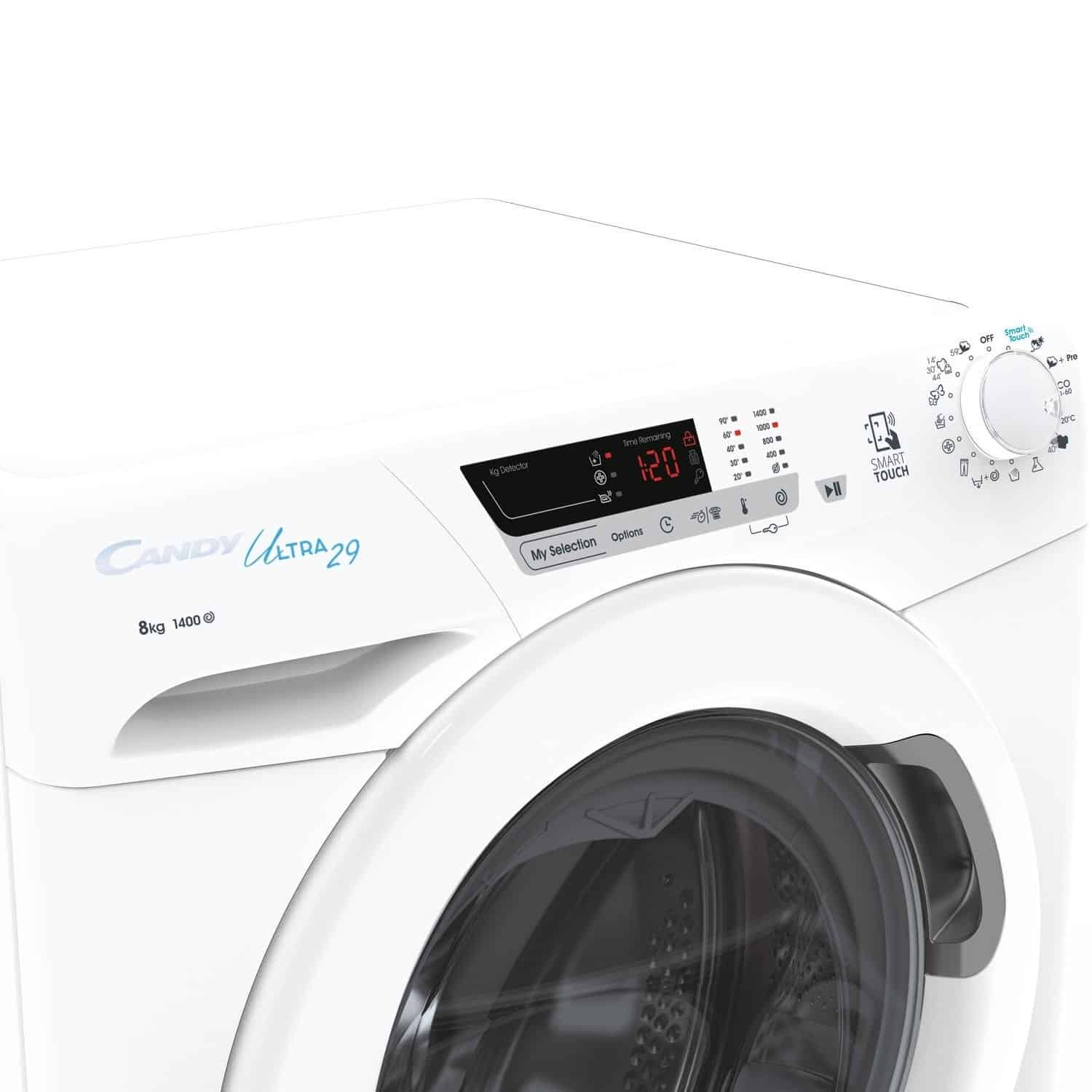 Candy Ultra HCU1482DE/1-80 Freestanding Washing Machine, 8kg, 1400 rpm, Android App Enabled 6389